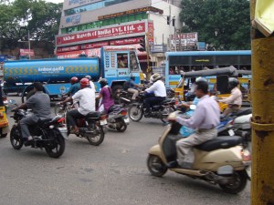 Densely Populated Streets, India 