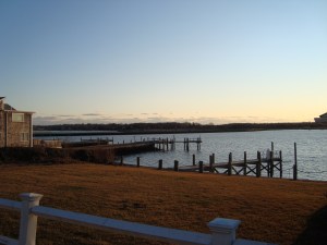 Winter sunset, New Bedford, MA