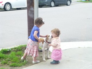 Children and Dog
