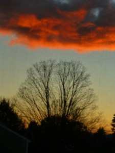 Late Autumn sunset, VT
